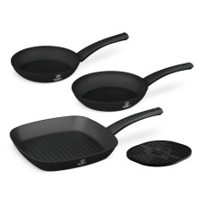 Zestaw patelni Fashion TV FTV-0045 Matte Black Rose Gold z podkładką