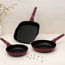 Zestaw patelni BerlingerHaus Leonardo Collection 3 sztuki BH-8049 do gotowania