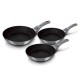 Zestaw patelni Berlinger Haus Moonlight BH-6169 granitowy 20/24/28 cm do smażenia