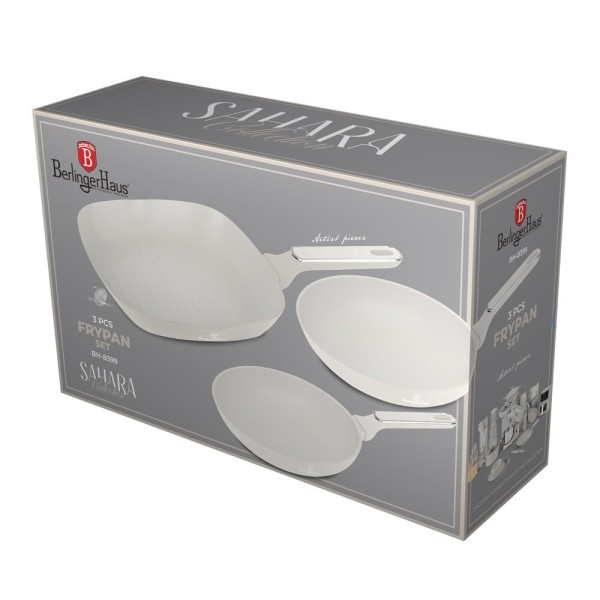 Zestaw patelni BerlingerHaus BH-8399 Sahara Marble Collection do smażenia 3 elementy