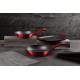 Zestaw patelni Berlinger Haus Metallic Line Burgundy BH-1668 z płytą do smażenia granitowy