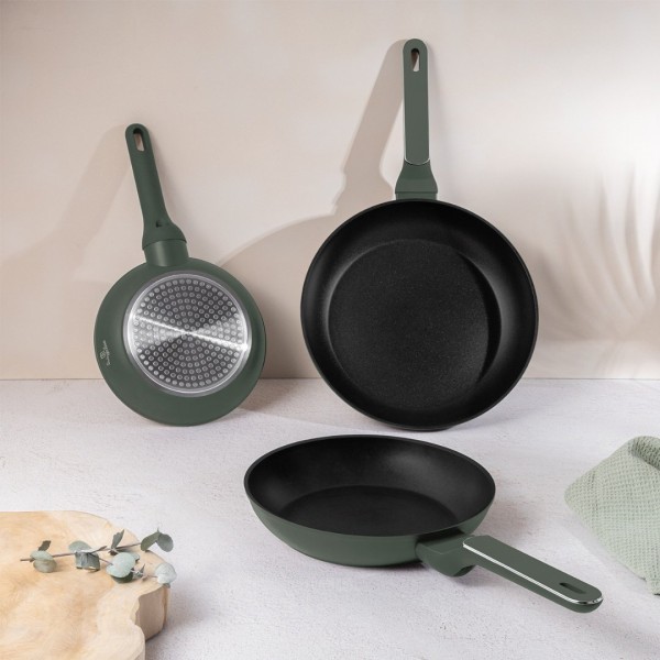 Zestaw patelni BerlingerHaus Matte Green BH-8206 do smażenia 3-częściowy