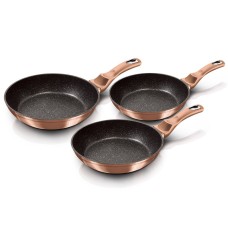 Застосування набору сковорідок BerlingerHaus BH-1278 Rose Gold з мармуровим покриттям для смаження різних страв