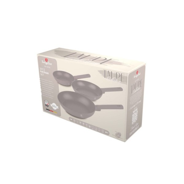 Zestaw patelni BerlingerHaus Taupe BH-8108 do smażenia 3 elementy