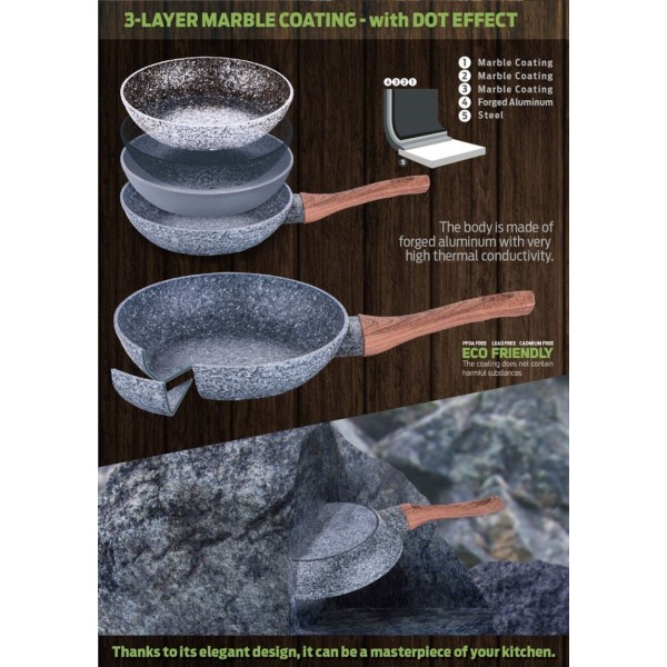 Набір гранатових сковорідок Berlinger Haus BH-1215 для приготування їжі