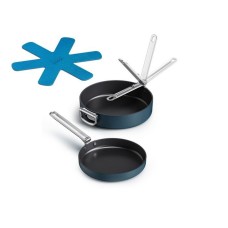 Набір сковорід JJ, Zestaw 2 patelni ze składanymi ручками + przekładka Space — для готування та зберігання