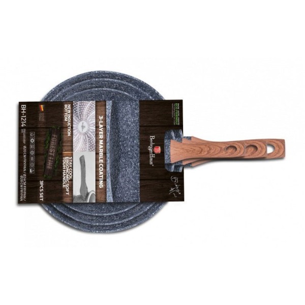 Набір пательнь Berlinger Haus BH-1214 із гранітним покриттям для смаження та приготування їжі