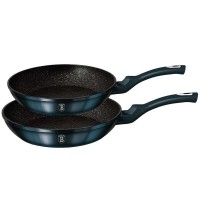 Zestaw patelni Berlinger Haus Aquamarine 22 i 26 cm, granitowe powłoki, do smażenia