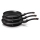 Zestaw patelni Berlingerhaus Black Rose BH-6158 3 szt granitowych do smażenia