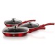 Zestaw patelni Berlinger Haus Black Burgundy BH-6189 granitowych 3 sztuki