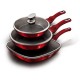 Zestaw patelni Berlinger Haus Black Burgundy BH-6189 granitowych 3 sztuki