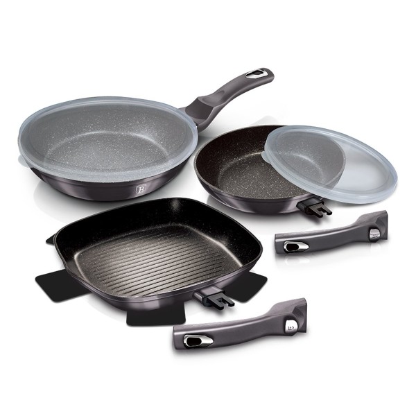 Zestaw patelni Berlingerhaus BH-7048 granitowych na kuchnię