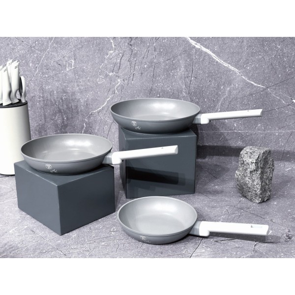 Zestaw patelni Berlinger Haus Aspen BH-7075 20/24/28 cm z powłoką tytanową do gotowania
