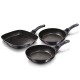 Zestaw patelni Berlinger Haus Metallic Line Carbon Pro 20/24/28 cm granitowy