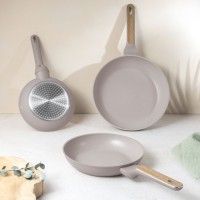 Набір з 3 сковорідок BerlingerHaus BH-8341 Taupe Nordic Collection