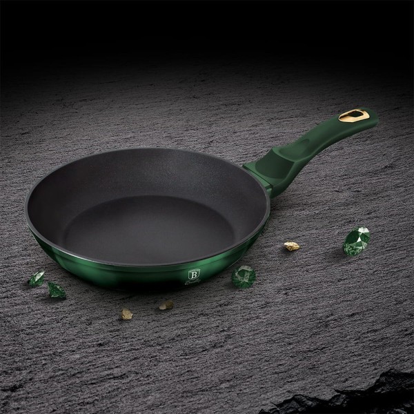 Zestaw patelni Berlinger Haus Metallic Emerald BH-6167 tytanowych do smażenia 3 elementy