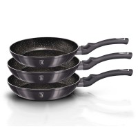 Zestaw patelni Berlinger Haus BH-6903 Carbon Pro granitowych 3 sztuki