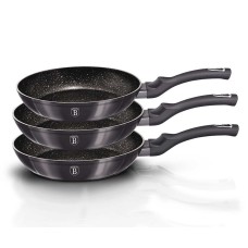 Набір сковорідок Berlinger Haus Carbon Pro BH-6903, 3 шт., для готування з гранітним покриттям