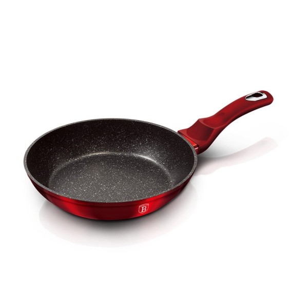 Zestaw patelni Berlinger Haus Metallic Burgundy BH-6796 granitowy 3 sztuki do smażenia