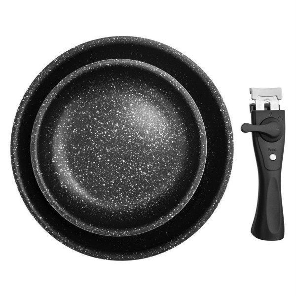 Набір індукційних сковорідок з гранітним антипригарним покриттям GRANDE 20/26 см, 3 предмети ORION 110275