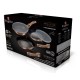 Zestaw patelni Berlinger Haus Metallic Line Rose Gold BH-7038 z odpinaną rączką, 3 sztuki