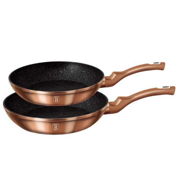 Zestaw patelni Berlinger Haus Rose Gold BH-1611 granitowych, 2 elementy