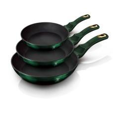 Zestaw patelni Berlinger Haus Metallic Emerald BH-6168 granitowych 20/24/28 cm do smażenia
