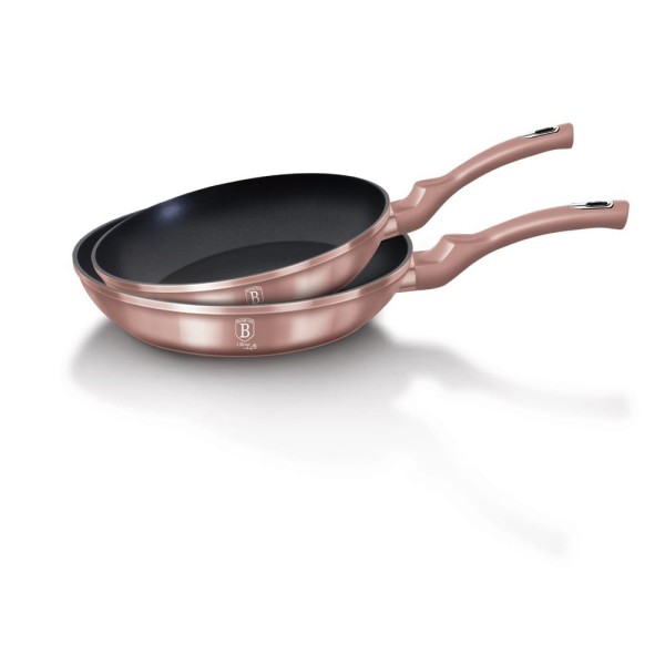 Zestaw patelni granitowych Berlinger Haus Metallic Line i-Rose 20/24/28 cm do smażenia