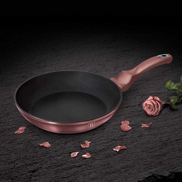Zestaw patelni granitowych Berlinger Haus Metallic Line i-Rose 20/24/28 cm do smażenia