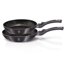 Zestaw patelni Berlinger Haus Carbon Pro BH-6908 z powłoką granitową 22/26 cm do smażenia