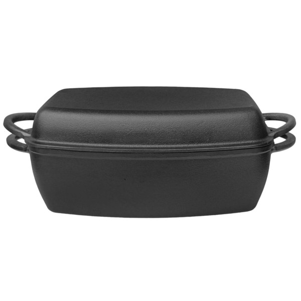 Brytfanna żeliwna Krisberg KS-2570 z patelnią grill 3,8L 31cm do pieczenia i grillowania
