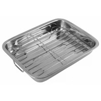 Brytfanna stalowa Kinghoff KH-1377 z rusztem 35 cm do pieczenia