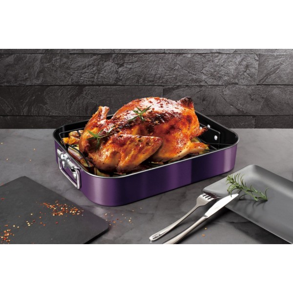 Brytfanna Berlinger Haus Purple Eclipse BH-7848 do pieczenia z rusztem 41,5x32 cm