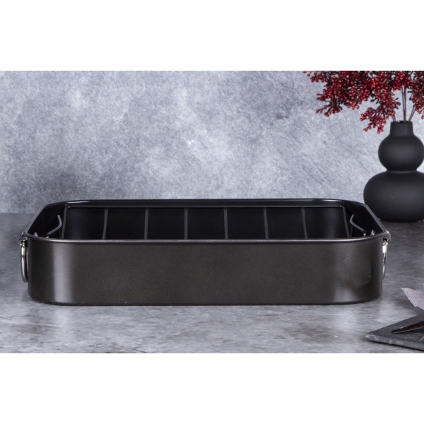 Brytfanna Berlinger Haus Shiny Black BH-7849 do pieczenia z rusztem 41,5x32 cm