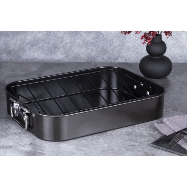 Brytfanna Berlinger Haus Shiny Black BH-7849 do pieczenia z rusztem 41,5x32 cm