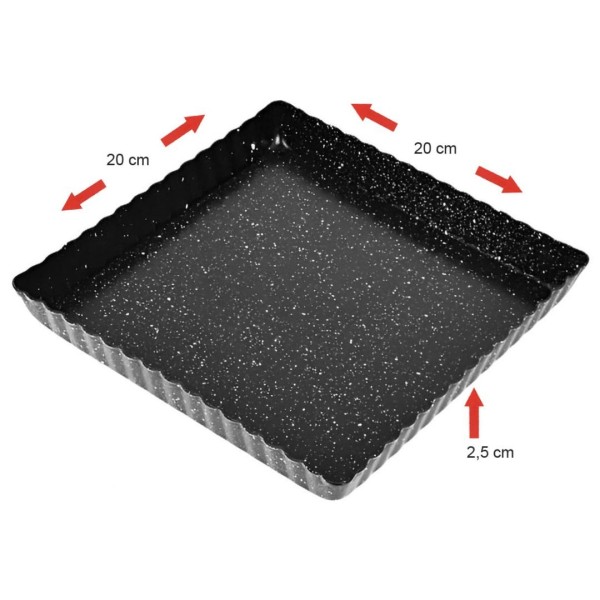 Blacha do pieczenia Brunbeste BB-3652 20x20x2,5 cm z wyjmowanym dnem i powłoką nieprzywieralną