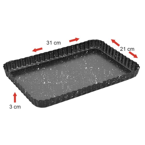 Blacha do pieczenia Brunbeste BB-3650 z wyjmowanym dnem 31x21x3 cm powłoka nieprzywieralna