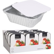 Foremki do pieczenia aluminiowe 10 szt. z pokrywą