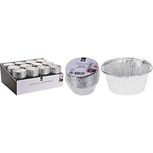 Foremki do pieczenia, Foremki Aluminiowe, komplet 16 sztuk, 8,2x7,1 cm