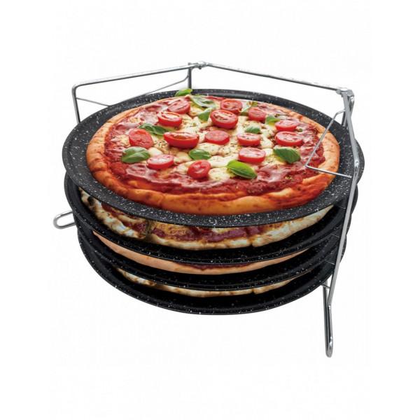 ZESTAW 4 BLACH DO PIECZENIA PIZZY KINGHOFF KH-1553