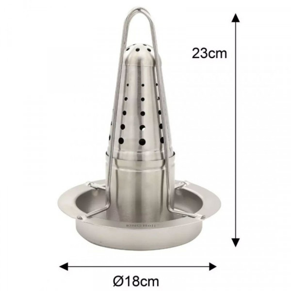 STOJAK DO PIECZENIA KURCZAKA Z OCIEKACZEM I AROMATYZEREM KINGHOFF KH-1880
