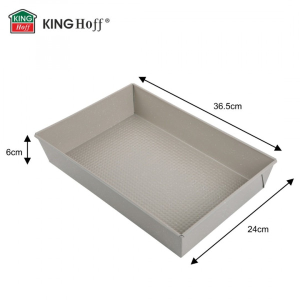 FORMA BLACHA PROSTOKĄTNA DO CIASTA 36,5x24cm KINGHOFF KH-1975