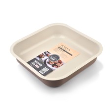 Blacha do pieczenia Cookini DELICATE 26x26x6 cm tłoczona non-stick Caffe Creme
