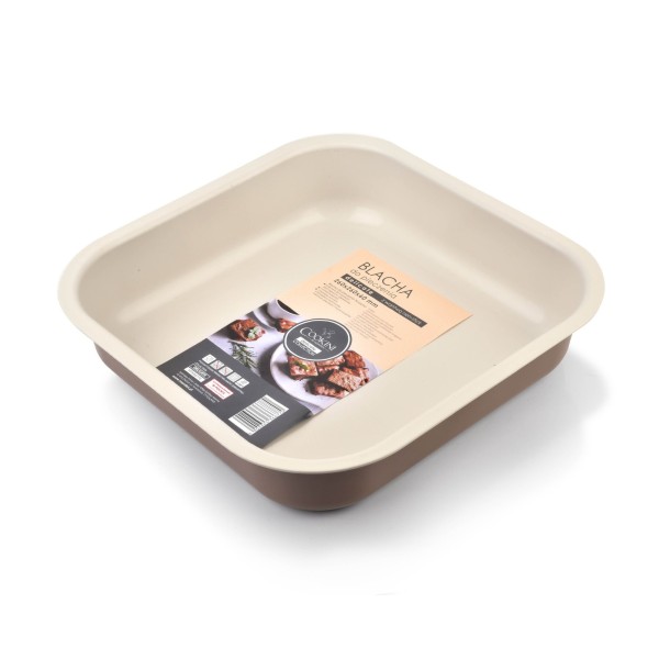 Blacha do pieczenia Cookini DELICATE 26x26x6 cm tłoczona non-stick Caffe Creme