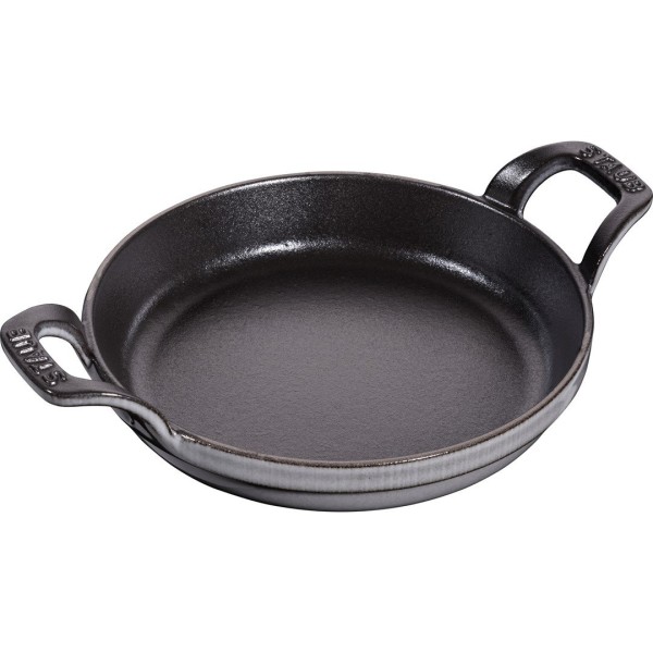Naczynie do zapiekania Staub Okrągłe mini 16 cm szare do pieczenia i serwowania