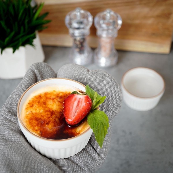 Форма для запікання EXCELLENT HOUSEWARE Miseczki do zapiekania 9см 170мл біла