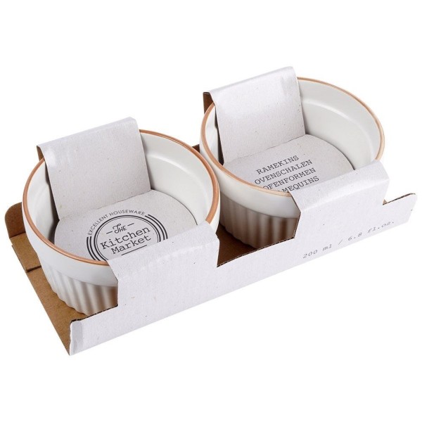 Форма для запікання EXCELLENT HOUSEWARE Miseczki do zapiekania 9см 170мл біла