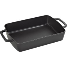 Naczynie do zapiekania Staub 30x20 cm czarne do pieczenia i zapiekania w piekarniku