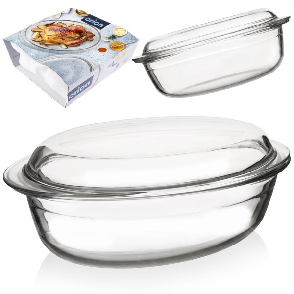 Форма для запікання, Orion, 127034, скляна з кришкою 33×20×13 см (3 л) — для духовки та сервірування