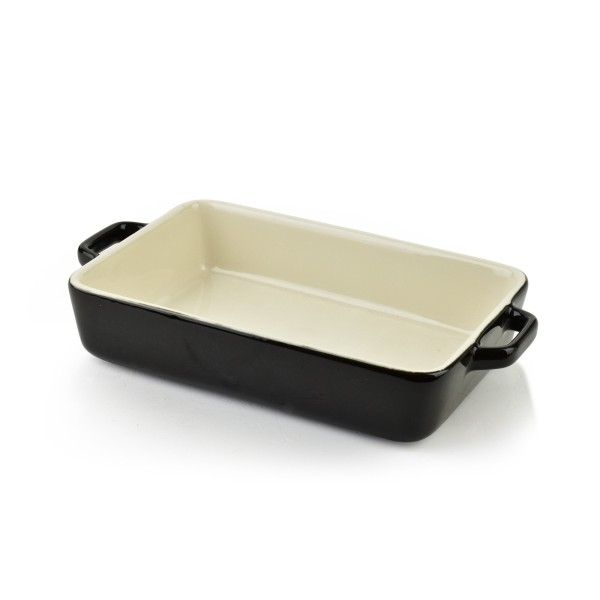 Naczynie do zapiekania BASIC prostokątne mix kolorów 23x16x5cm z uchwytami 27cm